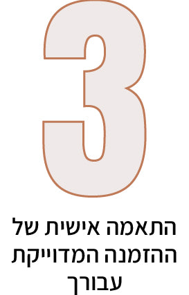 התאמה אישית של ההזמנה המדוייקת עבורך